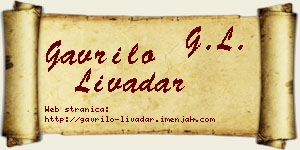 Gavrilo Livadar vizit kartica